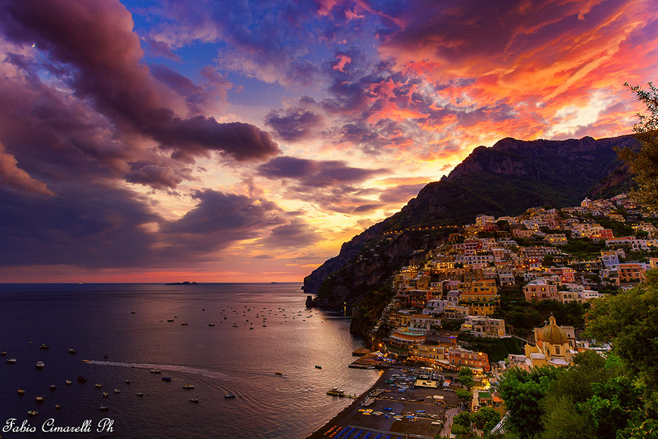 Positano al calar del sole