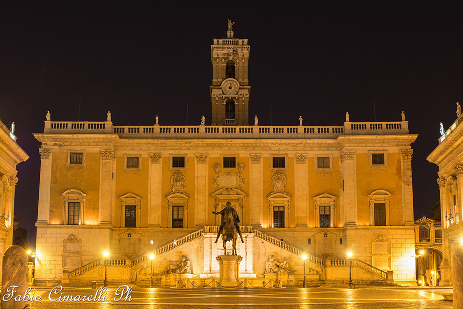 Campidoglio di notte.