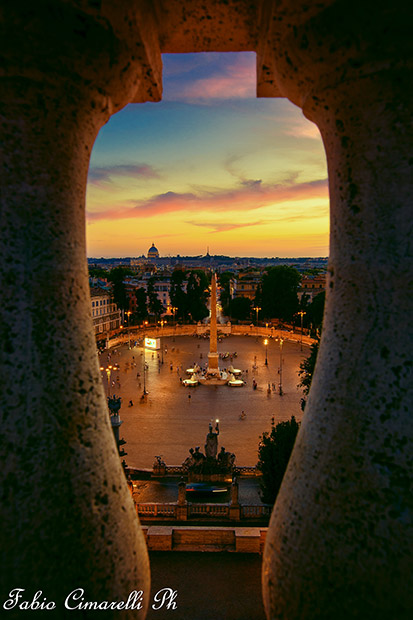 Piazza del Popolo in cornice